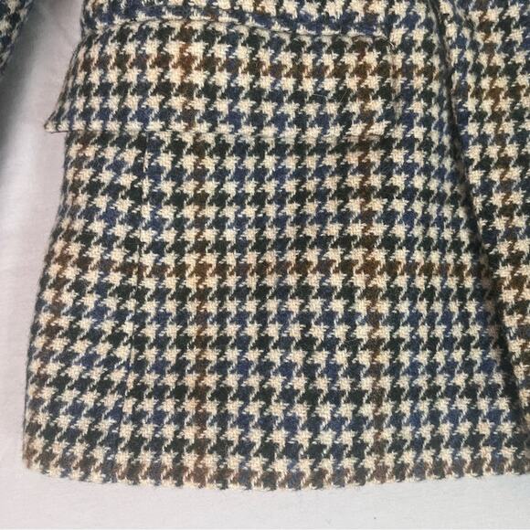 J Crew Dover Houndstooth Blazer Womens 8 Wool Academia Preppy Double Breasted - Picture 4 of 13